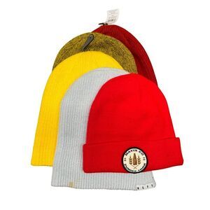 Vans & Neff Beanie Bundle - Total 5 Yellow Red & Gray